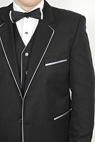 Costum barbati cu vesta cu paspol saten