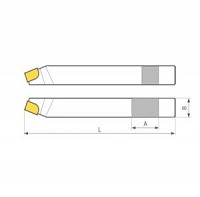 Cutite strung cu placute CMS brazate degrosare DIN 4971