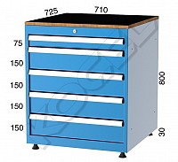DULAP SCULE CU 5 SERTARE, 725X710X800 MM KOCEL 7082
