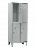 Dulap vestiar cu 4 locatii, cu usi suprapuse