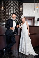 Rochie Elena din dantela cu perle