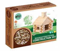 Jucarie de constructie din lemn - casuta