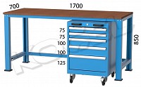 BANC DE LUCRU CU CARUCIOR CU 5 SERTARE KOCEL 3330