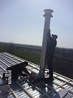 Montaj cos de fum inox