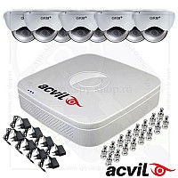 SISTEM SUPRAVEGHERE INTERIOR CU 8 CAMERE VIDEO INT-PRO-34