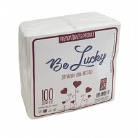 Servetele albe Bistro, 33x33-2 str, 100 buc/pac, pliere 1/8