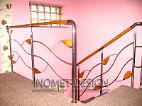 Balustrade inox cu insertie de lemn