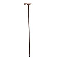 Baston din lemn pentru femei, inel cromat, maner lemn - RP14