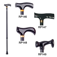 Baston reglabil din aluminiu, maner lemn/plastic diferite fo