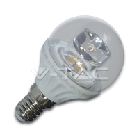 Bec LED &#8211; 4W E14 P45 Epistar Chip Alb Cald