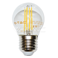 Bec LED &#8211; 4W Filament E27 G45 Alb Cald