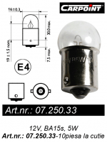 Bec masina cireasa 12V 5W BAV-725033