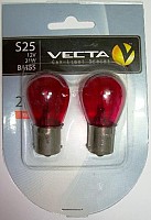 Bec semnalizare bau15s 12v 21w ROSU 2buc la blister BAV-2217
