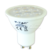 Bec Spot Led &#8211; 3W GU10 Plastic Alb Rece