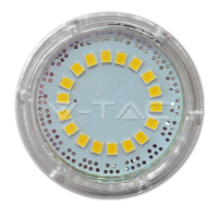 Bec Spot Led &#8211; 5W GU10 Sticla Alb Rece