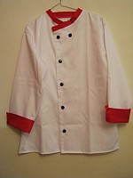 costum bucatar alb-rosu