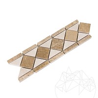 Bordura B21 Marmura Light Beige si Light Emperador