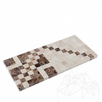 Bordura Rock I - Marmura Burdur Beige / Maron Emperador 12 x