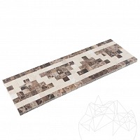 Bordura Rock III - Marmura Burdur Beige / Maron Emperador 12