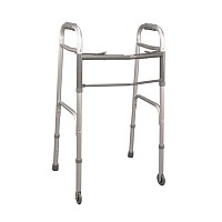 Cadru de mers pliabil, cu 2 roti mobile fata, spate fix - RP