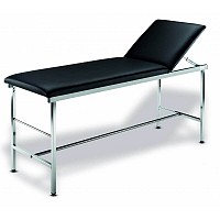 Canapea de examinare cromata cu 2 sectiuni si suport rola in