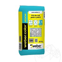Chit rosturi piatra naturala - Weber Color Stone 20kg - Gri