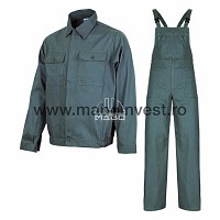 Costum salopeta cu pieptar MEX GRI
