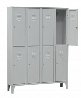 dulap vestiar cu 8 locatii cu usi suprapuse