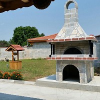 Gratar Gradina si Cuptor Integrat - Placat cu piatra natural