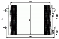 LOGAN CONDENSOR(RADIATOR) A/C 1,5 DCI SPEED BAV-14101 DOMPL