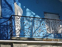 Balustrada exterioara din fier forjat - model floral