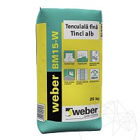 Mortar de tencuiala fina "tinci" ALB - Weber BM15-W -25kg