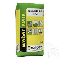 Mortar de tencuiala fina "tinci" - Weber BM15 - 25kg