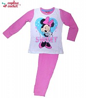 Pijamale copii Minnie Mouse (alb-roz / albastru)
