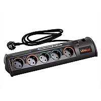 Prelungitor cu 2 USB 10 prize de 1,8 m