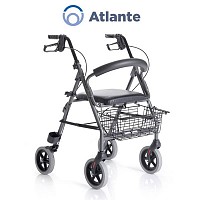 Rolator din aluminiu vopsit, cu 4 roti, sezut si cos  - RP52