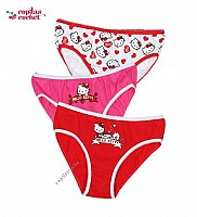 Set 3 perechi chilotei pentru copii cu Hello Kitty