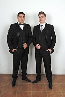 Smoking saten lucios cu papillon