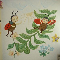 pictura murala camera copii