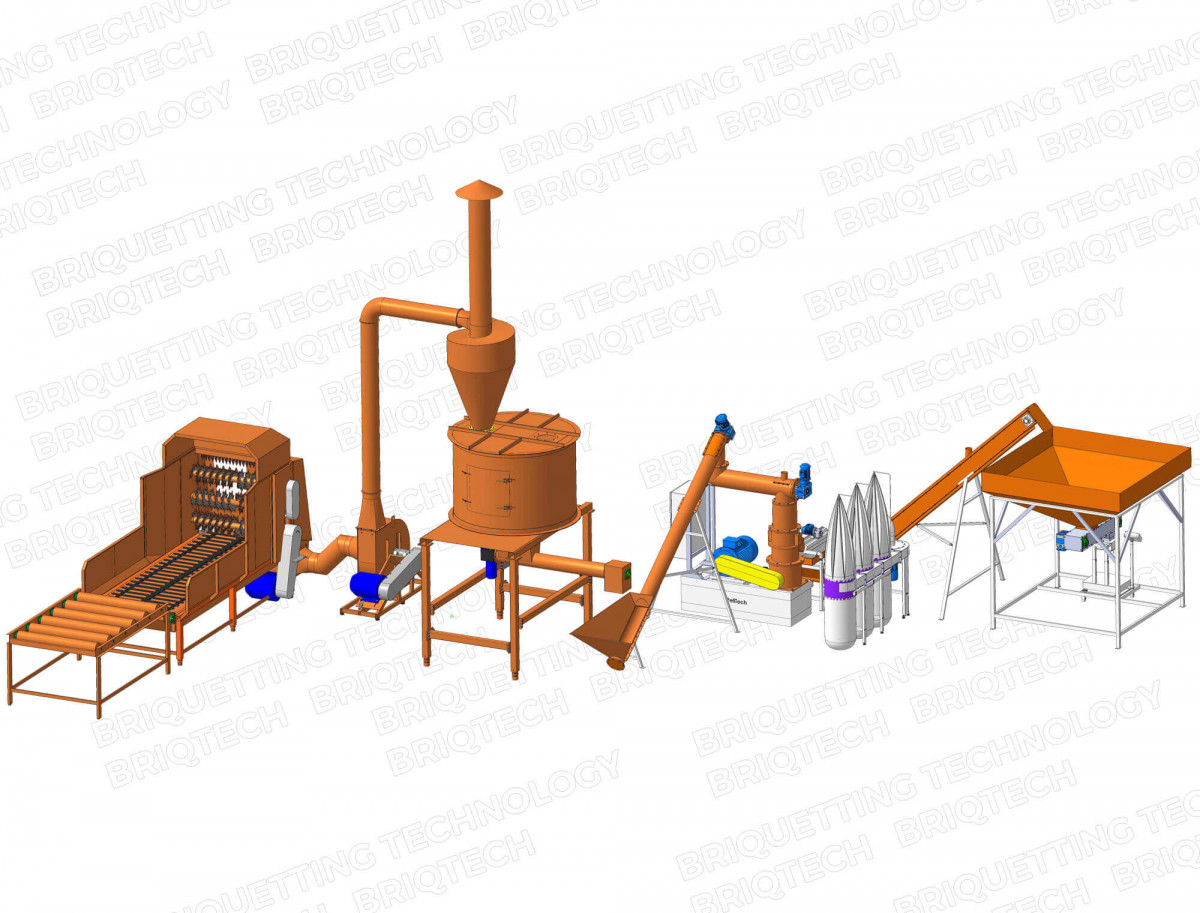 Linie Productie Peleti 500 - 700 Kg/Ora Matrita plana - Fonduri europene