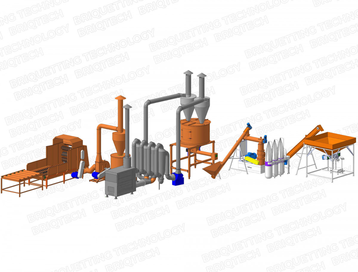 Linie Productie Peleti 500 - 700 Kg/Ora Matrita plana - Fonduri europene