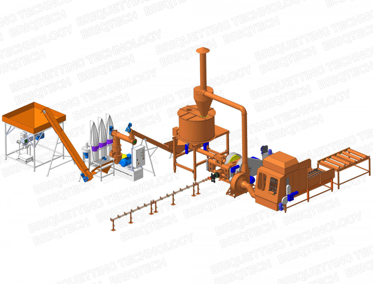 Linie Productie Peleti 500 - 700 Kg/Ora Matrita plana - Fonduri europene
