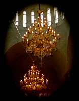 Candelabru Policandru mare din alama bronz candelabre
