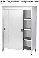 Dulap inox cu usi culisante si sertare