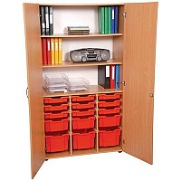 Dulap inalt material didactic cu 15 sertare depozitare