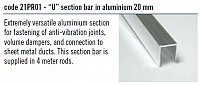 Profile din Aluminiu, cod 21PR01, tip *U*