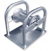 Rola de tras cablu cu placa din tabla de otel