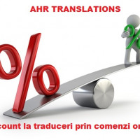 Discount de vacanta !   - 25% reducere la traduceri - AHR