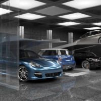 Platforma de parcare hidraulica dependenta Slant