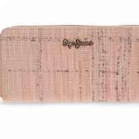 Portofel dama cu fermoar Pepe Jeans Carola, roz, 19.5x10x2 cm
